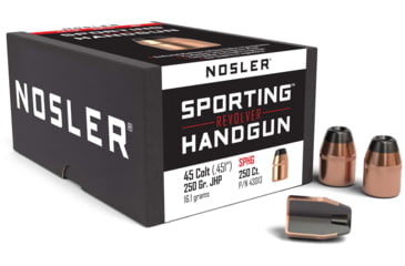 Image of Nosler 43013 Sporting Handgun Revolver 45 Colt .451 250 GR Jacketed Hollow Point