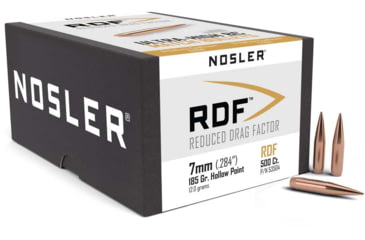 Image of Nosler 53504 RDF 7mm .284 185 GR Hollow Point Boat Tail HPBT 500 Box