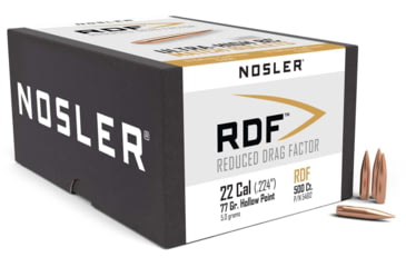 Image of Nosler 54601 RDF 22 Caliber .224 85 GR Hollow Point Boat Tail HPBT 500 Box