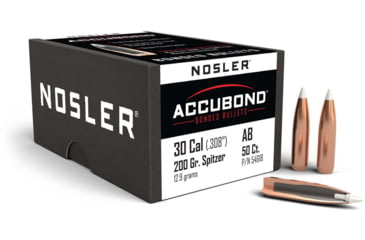 Image of Nosler 54618 AccuBond 30 Caliber .308 200 GR Spitzer Point 50 Box