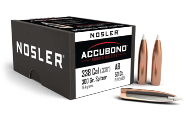 Image of Nosler 54851 AccuBond 338 Caliber .338 300 GR Spitzer Point 50 Box