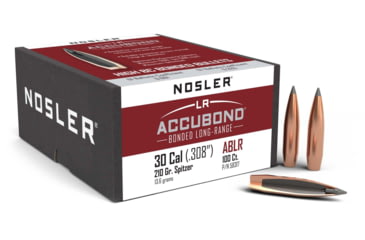 Image of Nosler 58317 AccuBond Long Range 30 Caliber .308 210 GR Spitzer Point 100 Box