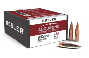 Image of Nosler 58455 AccuBond Long Range 30 Caliber .308 168 GR Spitzer Point 100 Box