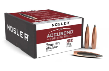 Image of Nosler 58623 AccuBond Long Range 7mm .284 168 GR Spitzer Point 100 Box
