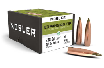 Image of Nosler 59372 E-Tip 338 Caliber .338 225 GR Spitzer 50 Box