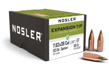 Image of Nosler 59387 E-Tip 7.62X39 123 GR Spitzer Boat Tail 50 Box, EDEMO2