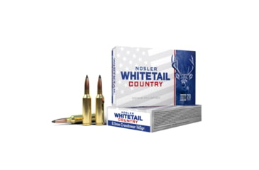 Image of Nosler Whitetail Country 6.5 Creedmoor 140 Grain Solid Base Brass Cased Rifle Ammo, 2650 FPS, 20 Rounds, 40105