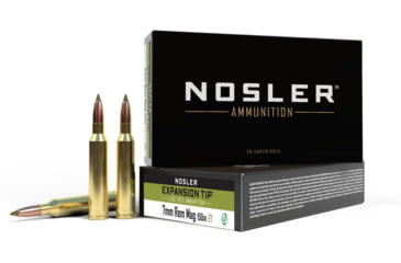 Image of Nosler 7mm Remington Magnum 150 Grain E-Tip Lead-Free Brass Cased Centerfire Rifle Ammo, 20 Rounds, 40032