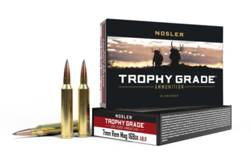Image of Nosler 7mm Remington Magnum, Long Range AccuBond , 168 grain, Brass Cased, 20 Rounds, 60108