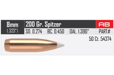 Image of Nosler AccuBond Rifle Bullet 8mm 200gr, 50ct, 54374