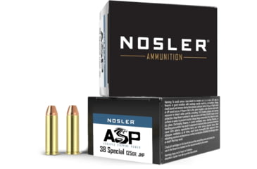 Image of Nosler Assured Stopping Power, 38 Special, 125 Grain, Jacketed Hollow Point, 20 Round Box, NOS40137