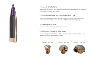 Image of Nosler Ballistic Tip Hunting Rifle Bullet .270 Caliber 140gr, 50ct, 27140