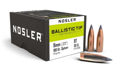 Image of Nosler Ballistic Tip Hunting Rifle Bullet 8mm 180gr, 50ct, 32180