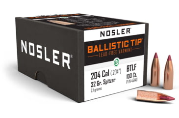 Image of Nosler Ballistic Tip Lead Free Varmint Rifle Bullet .20 Caliber 32gr, 100ct, 45140