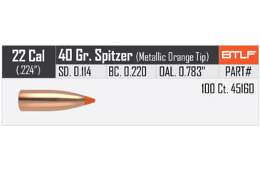 Image of Nosler Ballistic Tip Lead Free Varmint Rifle Bullet .22 Caliber 40gr, 100ct, 45160