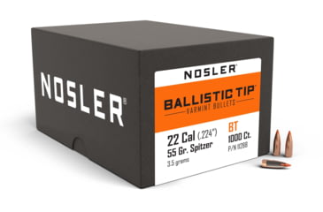 Image of Nosler Ballistic Tip Varmint Rifle Bullet .22 Caliber 55gr, 1000ct, 11288