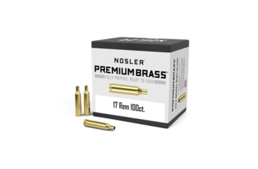 Image of Nosler Bullets Inc. Nosler Unprimed Brass Rifle Cartridge Cases 100/ct .17 Rem, CSNO10128