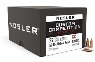 Image of Nosler Custom Competition Rifle Bullet .22 Caliber 52gr HPBT, 1000ct, 59741
