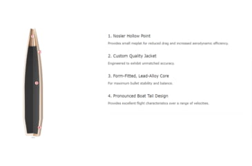 Image of Nosler Custom Competition Rifle Bullet .30 Caliber 155gr HPBT, 250ct, 53169