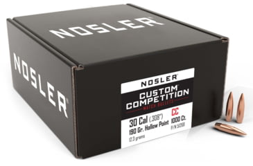 Image of Nosler Custom Competition Rifle Bullet .30 Caliber 190gr HPBT, 1000ct, 51268