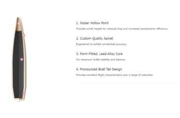 Image of Nosler Custom Competition Rifle Bullet .30 Caliber 190gr HPBT, 1000ct, 51268