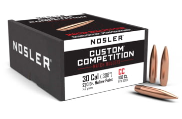 Image of Nosler Custom Competition Rifle Bullet .30 Caliber 220gr , 100ct, 53154
