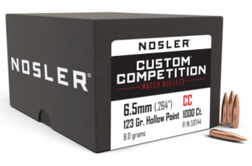 Image of Nosler Custom Competition Rifle Bullet, 6.5mm, 123 grain, HPBT, 1000ct, 59744