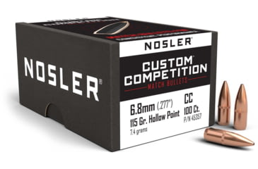 Image of Nosler Custom Competition Rifle Bullet 6.8mm 115gr HPBT, 100ct, 45357