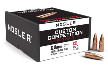 Image of Nosler Custom Competition Rifle Bullet 6.8mm 115gr HPBT, 250ct, 53846