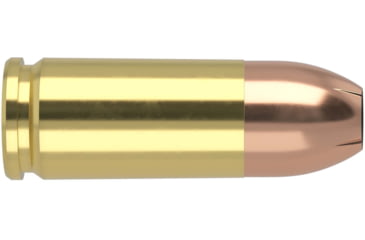 Image of Nosler Defense 9mm +P 124 Grain Bonded Jacketed Hollow Point Brass Cased Cased Pistol Ammo, 20 Rounds, 38432