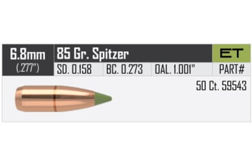 Image of Nosler E-Tip Rifle Bullet 6.8mm 85gr, 50ct, 59543