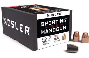 Image of Nosler HandGun Pistol Bullet .45 Caliber 230gr FMJ, 250ct, 44964