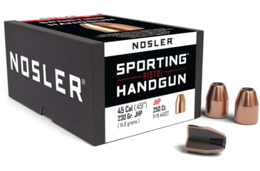 Image of Nosler HandGun Pistol Bullet .45 Caliber 230gr JHP, 250ct, 44922