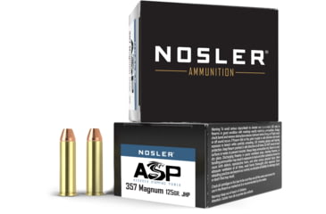 Image of Nosler .357 Magnum 125 Grain Assured Stopping Power Jacketed Hollow Point Brass Cased Pistol Ammunition, 20 Rounds, 40134