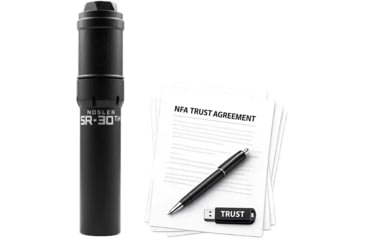 Image of Nosler SR-30TiH DT HUB Compatible .308 Winchester Suppressor, 1.74x7.875 in, Black, w/ NFA Trust Registration, 100000231908-KIT1