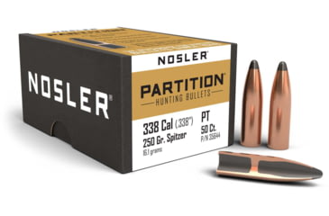 Image of Nosler Partition Rifle Bullet .338 Caliber 250gr, 50ct, 35644