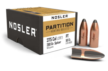 Image of Nosler Partition Rifle Bullet .375 Caliber 260gr Partition, 50ct, 44850