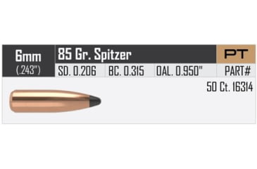 Image of Nosler Partition Rifle Bullet 6mm 85gr, 50ct, 16314