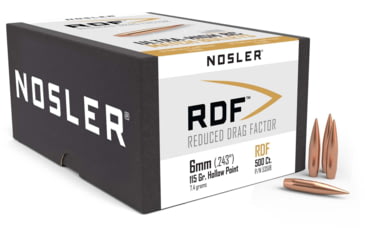 Image of Nosler RDF Rifle Bullet 6mm 115gr HPBT, 500ct, 53518
