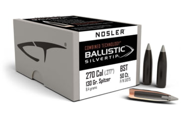 Image of Nosler Silvertip Hunting Rifle Bullet .270 Caliber 130gr Ballistic Tip, 50ct, 51075