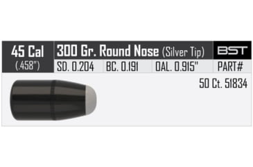Image of Nosler Silvertip Hunting Rifle Bullet .45-70 Government 300gr Ballistic Tip, 50ct, 51834