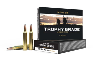 Image of Nosler Trophy Grade 300 Win mag 180gr Partition Brass Centerfire Shotgun Ammunition, 20 Rounds, 61056