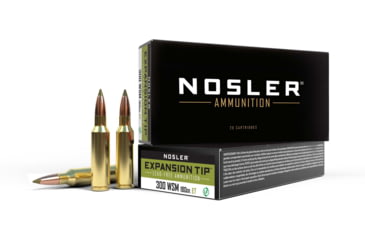 Image of Nosler Trophy Grade .300 Winchester Short Magnum 180 Grain E-Tip Brass Cased Centerfire Rifle Ammo, 20 Rounds, 40152