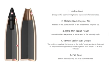 Image of Nosler Varmageddon Rifle Bullet .17 HMR 20gr FBHP, 250ct, 29066