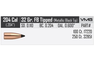 Image of Nosler Varmageddon Rifle Bullet .20 Caliber 32gr FB Tipped, 250ct, 32851