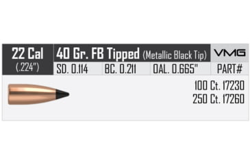 Image of Nosler Varmageddon Rifle Bullet .22 Caliber 40gr FB Tipped, 250ct, 17260