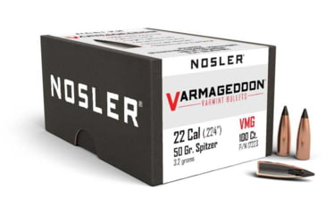 Image of Nosler Varmageddon Rifle Bullet .22 Caliber 50gr FB Tipped, 100ct, 17223