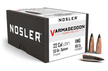 Image of Nosler Varmageddon Rifle Bullet .22 Caliber 53gr FB Tipped, 100ct, 36523