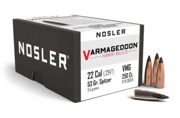 Image of Nosler Varmageddon Rifle Bullet .22 Caliber 53gr FB Tipped, 250ct, 36524