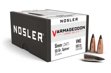 Image of Nosler Varmageddon Rifle Bullet 6mm 55gr FB Tipped, 100ct, 17250